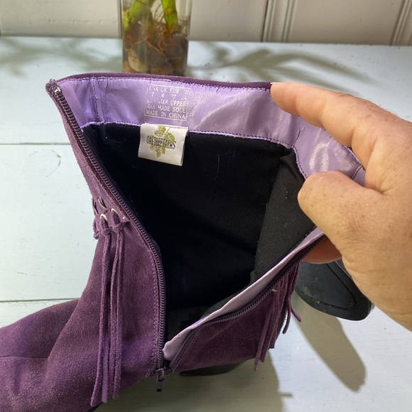 💜🦄-Oak Tree Farms western fringe boots-🦄💜 - Picture 10 of 11